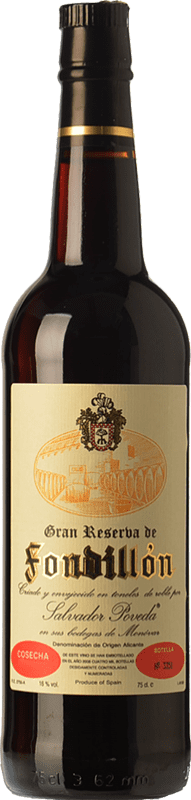 43,95 € Kostenloser Versand | Süßer Wein Salvador Poveda Fondillón Große Reserve D.O. Alicante Valencianische Gemeinschaft Spanien Monastrell Flasche 75 cl