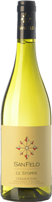 12,95 € Envio grátis | Vinho branco San Felo Le Stoppie D.O.C. Maremma Toscana Tuscany Itália Vermentino Garrafa 75 cl