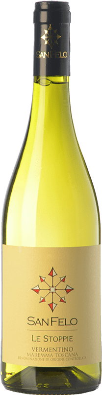 12,95 € Free Shipping | White wine San Felo Le Stoppie D.O.C. Maremma Toscana Tuscany Italy Vermentino Bottle 75 cl