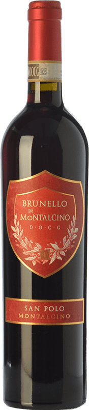 59,95 € Envio grátis | Vinho tinto San Polo D.O.C.G. Brunello di Montalcino Tuscany Itália Sangiovese Garrafa 75 cl