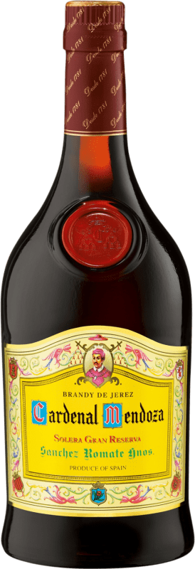 32,95 € Envoi gratuit | Brandy Sánchez Romate Cardenal Mendoza D.O. Jerez-Xérès-Sherry Andalousie Espagne Bouteille 70 cl