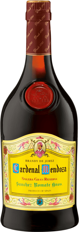 32,95 € Envío gratis | Brandy Sánchez Romate Cardenal Mendoza D.O. Jerez-Xérès-Sherry Andalucía España 70 cl