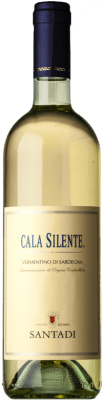 18,95 € Spedizione Gratuita | Vino bianco Santadi Cala Silente D.O.C. Vermentino di Sardegna sardegna Italia Vermentino Bottiglia 75 cl