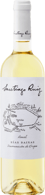19,95 € Spedizione Gratuita | Vino Bianco Santiago Ruiz D.O. Rías Baixas Galizia Spagna Godello, Loureiro, Treixadura, Albariño, Caíño 75 cl