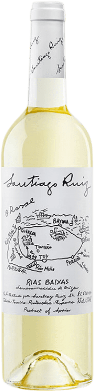 18,95 € Free Shipping | White wine Santiago Ruiz D.O. Rías Baixas Galicia Spain Godello, Loureiro, Treixadura, Albariño, Caíño White Bottle 75 cl