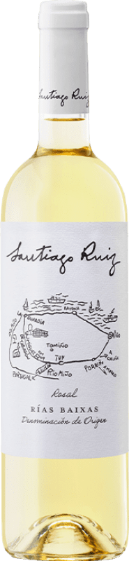19,95 € Бесплатная доставка | Белое вино Santiago Ruiz D.O. Rías Baixas Галисия Испания Godello, Loureiro, Treixadura, Albariño, Caíño White бутылка 75 cl