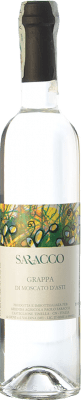29,95 € Envio grátis | Grappa Saracco d'Asti I.G.T. Grappa Piemontese Piemonte Itália Moscato Garrafa Medium 50 cl
