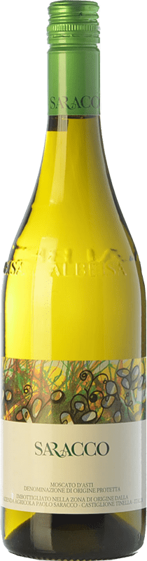 19,95 € Kostenloser Versand | Süßer Wein Saracco D.O.C.G. Moscato d'Asti Piemont Italien Muscat Bianco Flasche 75 cl