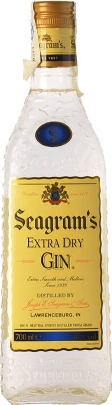 24,95 € Kostenloser Versand | Gin Seagram's Extra Dry Gin Großbritannien Flasche 70 cl