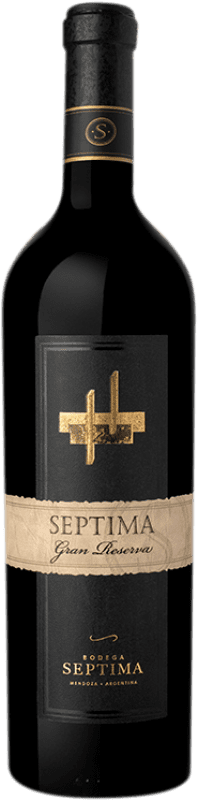 28,95 € Free Shipping | Red wine Séptima Grand Reserve I.G. Mendoza Mendoza Argentina Cabernet Sauvignon, Malbec, Tannat Bottle 75 cl