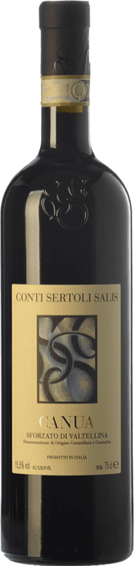 54,95 € Бесплатная доставка | Красное вино Sertoli Salis Canua D.O.C.G. Sforzato di Valtellina Ломбардии Италия Nebbiolo бутылка 75 cl