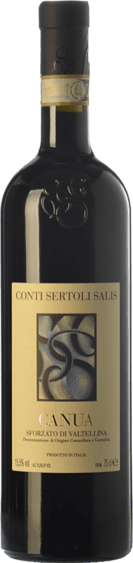 57,95 € Spedizione Gratuita | Vino Rosso Sertoli Salis Canua D.O.C.G. Sforzato di Valtellina lombardia Italia Nebbiolo 75 cl