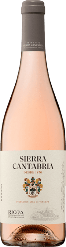 9,95 € Envio grátis | Vinho Rosé Sierra Cantabria D.O.Ca. Rioja La Rioja Espanha Tempranillo, Garnacha — Grenache, Viura 75 cl