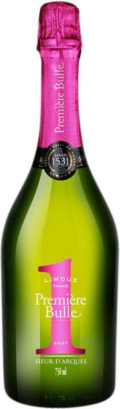 17,95 € Spedizione Gratuita | Spumante bianco Sieur d'Arques Première Bulle Nº 1 Fucsia Riserva A.O.C. Blanquette de Limoux Linguadoca-Rossiglione Francia Chardonnay, Chenin Bianco, Mauzac Bottiglia 75 cl