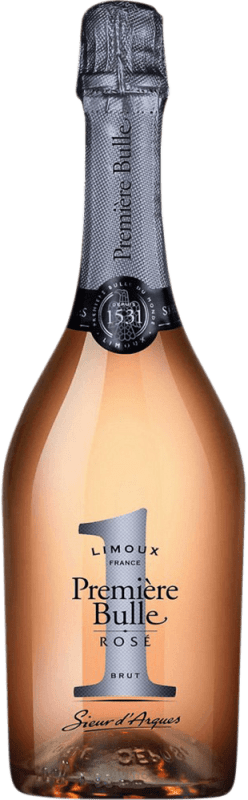 17,95 € Envío gratis | Espumoso rosado Sieur d'Arques Première Bulle Nº 1 Rosé Reserva A.O.C. Crémant de Limoux Languedoc-Roussillon Francia Pinot Negro, Chardonnay, Chenin Blanco Botella 75 cl
