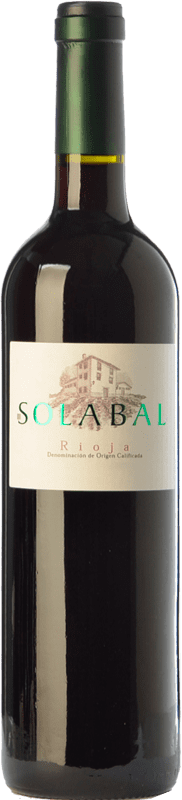 16,95 € 免费送货 | 红酒 Solabal 预订 D.O.Ca. Rioja 拉里奥哈 西班牙 Tempranillo 瓶子 75 cl