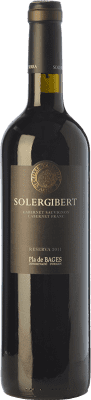 15,95 € Envío gratis | Vino tinto Solergibert Serra Cabernet Reserva D.O. Pla de Bages Cataluña España Cabernet Sauvignon, Cabernet Franc Botella 75 cl