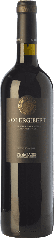 19,95 € Бесплатная доставка | Красное вино Solergibert Cabernet Резерв D.O. Pla de Bages Каталония Испания Cabernet Sauvignon, Cabernet Franc бутылка 75 cl