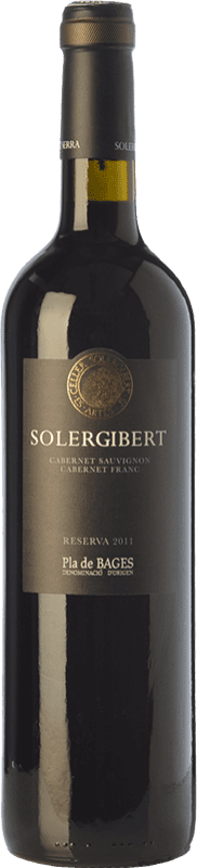 11,95 € Envío gratis | Vino Tinto Solergibert Serra Cabernet Reserva D.O. Pla de Bages Cataluña España Cabernet Sauvignon, Cabernet Franc 75 cl