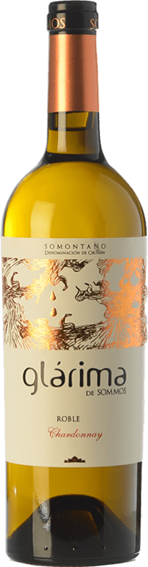 6,95 € Бесплатная доставка | Белое вино Sommos Glárima Crianza — Крианса D.O. Somontano Арагон Испания Chardonnay — Шардоне Бутылка 75 cl