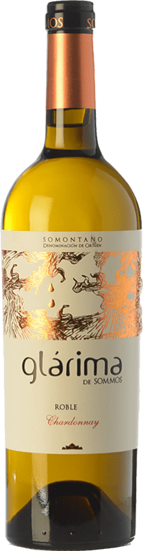 6,95 € Бесплатная доставка | Белое вино Sommos Glárima старения D.O. Somontano Арагон Испания Chardonnay бутылка 75 cl