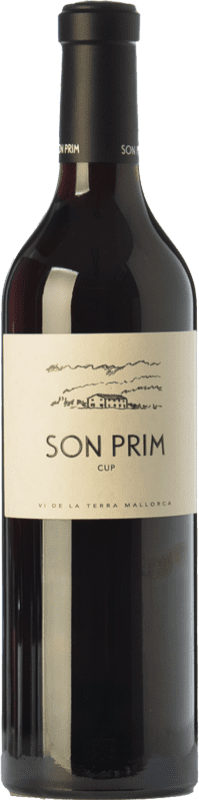 27,95 € Free Shipping | Red wine Son Prim CUP Aged I.G.P. Vi de la Terra de Mallorca Balearic Islands Spain Merlot, Syrah, Cabernet Sauvignon Bottle 75 cl