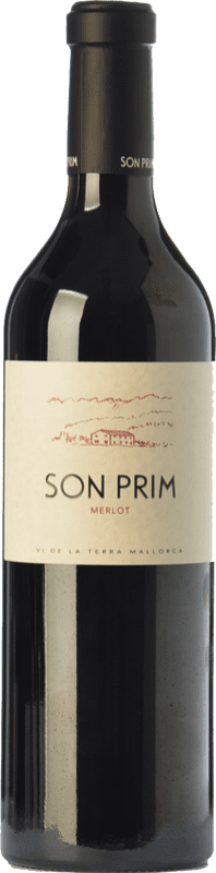 26,95 € Free Shipping | Red wine Son Prim Crianza I.G.P. Vi de la Terra de Mallorca Balearic Islands Spain Merlot Bottle 75 cl