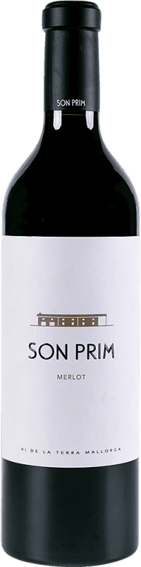 27,95 € Free Shipping | Red Wine Son Prim Crianza — Aged I.G.P. Vi de la Terra de Mallorca Balearic Islands Spain Merlot Bottle 75 cl
