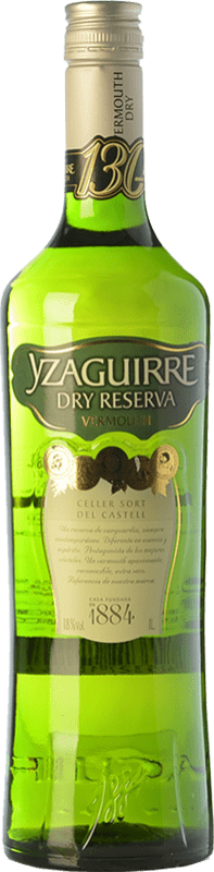 16,95 € Envio grátis | Vermute Sort del Castell Yzaguirre Blanco Extra Seco Catalunha Espanha Garrafa 1 L