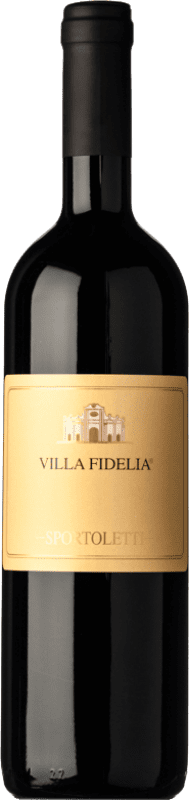 29,95 € Envío gratis | Vino tinto Sportoletti Villa Fidelia Rosso I.G.T. Umbria Umbria Italia Merlot, Cabernet Sauvignon, Cabernet Franc Botella 75 cl