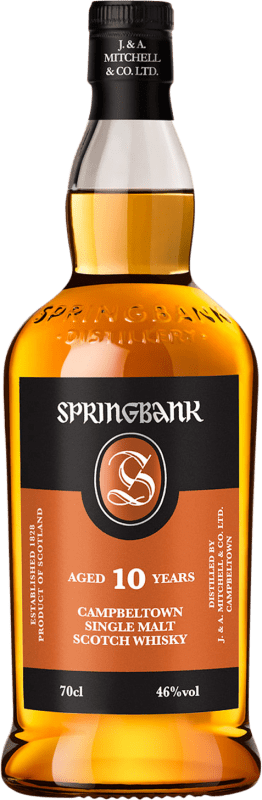 229,95 € Kostenloser Versand | Whiskey Single Malt Springbank Campbeltown Großbritannien 10 Jahre Flasche 70 cl