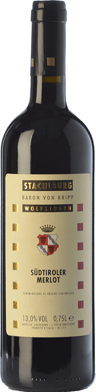 29,95 € Envío gratis | Vino tinto Stachlburg Reserva D.O.C. Alto Adige Trentino-Alto Adige Italia Merlot Botella 75 cl