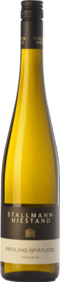 11,95 € Бесплатная доставка | Белое вино Stallmann-Hiestand Spätlese Trocken старения Q.b.A. Rheinhessen Рейнланд-Пфальц Германия Riesling бутылка 75 cl