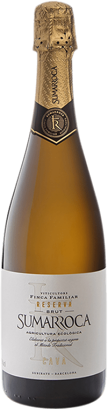 18,95 € Free Shipping | White Sparkling Wine Sumarroca Brut Reserve — Aged D.O. Cava Catalonia Spain Macabeo, Xarel·lo, Parellada Eco — Organic Bottle 75 cl