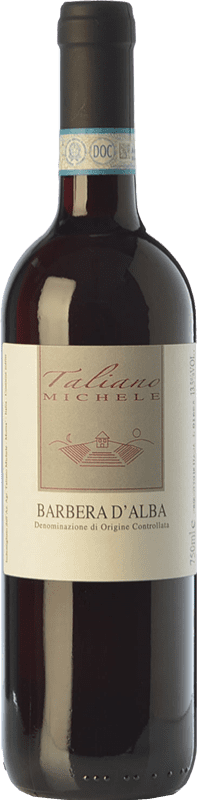 9,95 € Spedizione Gratuita | Vino Rosso Taliano Michele D.O.C. Barbera d'Alba Piemonte Italia Barbera 75 cl