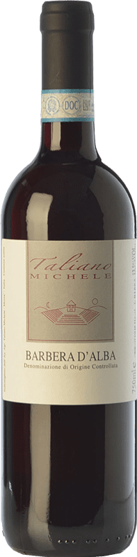 9,95 € Spedizione Gratuita | Vino rosso Taliano Michele D.O.C. Barbera d'Alba Piemonte Italia Barbera Bottiglia 75 cl