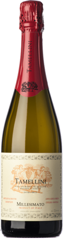 22,95 € Free Shipping | White sparkling Tamellini Extra Brut D.O.C. Soave Veneto Italy Garganega Bottle 75 cl