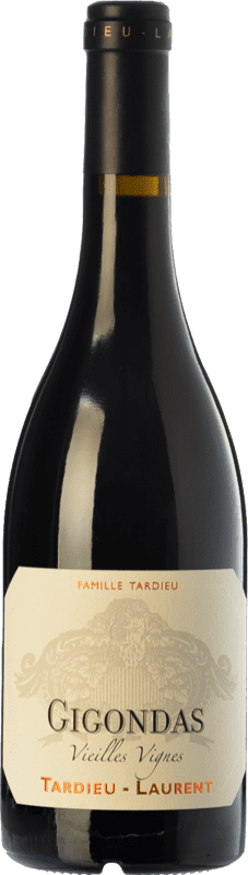 42,95 € Envío gratis | Vino tinto Tardieu-Laurent Vieilles Vignes Reserva A.O.C. Gigondas Rhône Francia Garnacha, Mourvèdre Botella 75 cl
