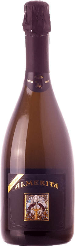 36,95 € Envio grátis | Espumante branco Tasca d'Almerita Extra Brut D.O.C. Contea di Sclafani Sicília Itália Chardonnay Garrafa 75 cl