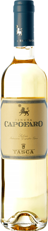 52,95 € Envio grátis | Vinho branco Tasca d'Almerita Malvasia Capofaro I.G.T. Salina Sicília Itália Malvasia delle Lipari Garrafa Medium 50 cl