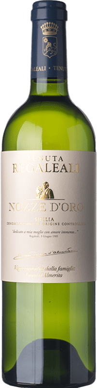 34,95 € Бесплатная доставка | Белое вино Tasca d'Almerita Nozze d'Oro D.O.C. Contea di Sclafani Сицилия Италия Sauvignon, Insolia бутылка 75 cl
