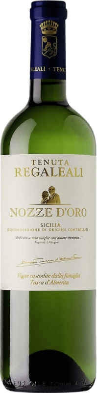 25,95 € Envío gratis | Vino Blanco Tasca Conti d'Almerita Nozze d'Oro D.O.C. Contea di Sclafani Sicilia Italia Sauvignon, Inzolia Botella 75 cl