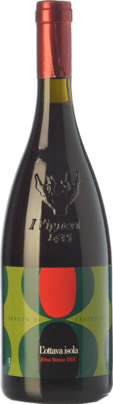 23,95 € Free Shipping | Red Wine Tenuta di Castellaro L'Ottava Isola D.O.C. Etna Sicily Italy Nerello Eco — Organic Bottle 75 cl