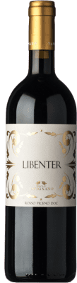 17,95 € Free Shipping | Red Wine Tavignano Libenter D.O.C. Rosso Piceno Marche Italy Cabernet Sauvignon, Sangiovese, Montepulciano 75 cl