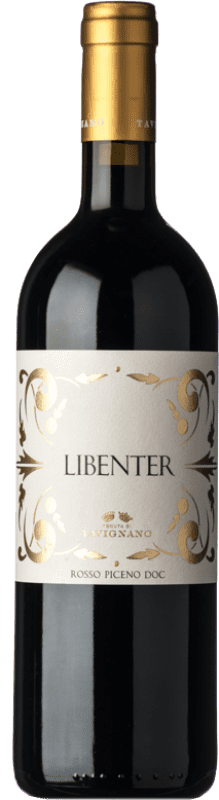 22,95 € Free Shipping | Red wine Tavignano Libenter D.O.C. Rosso Piceno Marche Italy Cabernet Sauvignon, Sangiovese, Montepulciano Bottle 75 cl