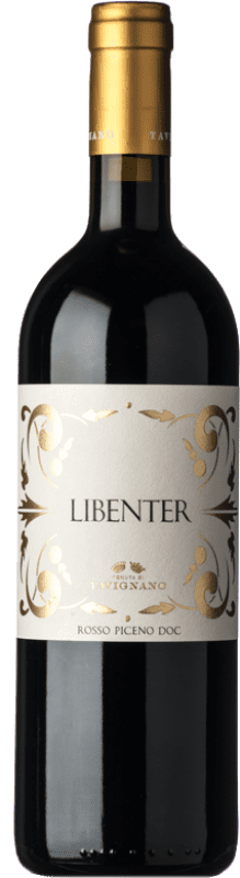 17,95 € Spedizione Gratuita | Vino Rosso Tavignano Libenter D.O.C. Rosso Piceno Marche Italia Cabernet Sauvignon, Sangiovese, Montepulciano 75 cl