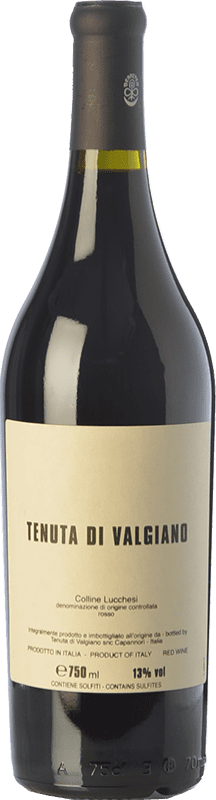 108,95 € Free Shipping | Red wine Tenuta di Valgiano D.O.C. Colline Lucchesi Tuscany Italy Merlot, Syrah, Sangiovese Bottle 75 cl