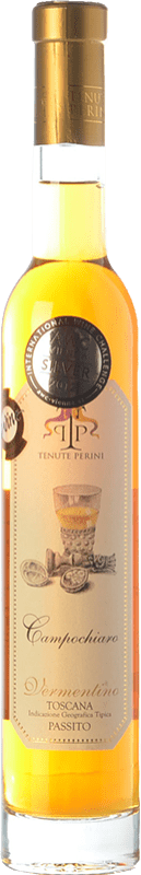 19,95 € Бесплатная доставка | Сладкое вино Tenute Perini Campochiaro I.G.T. Toscana Тоскана Италия Vermentino Половина бутылки 37 cl