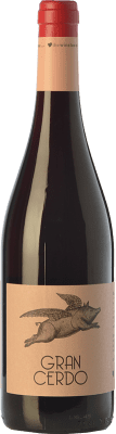 9,95 € Kostenloser Versand | Rotwein Wine Love Gran Cerdo Jung Spanien Tempranillo, Graciano Flasche 75 cl