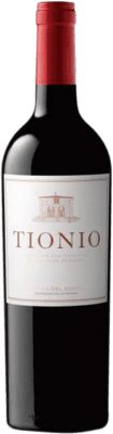22,95 € Spedizione Gratuita | Vino rosso Tionio Crianza D.O. Ribera del Duero Castilla y León Spagna Tempranillo Bottiglia 75 cl
